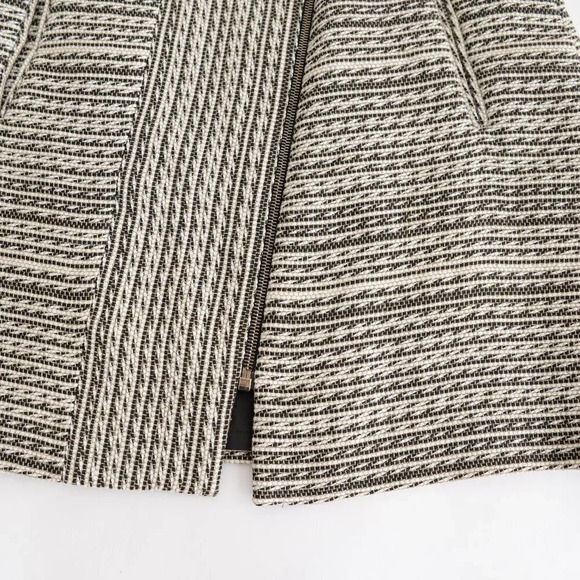 Judith & Charles Black and Cream 68% Linen Mini Skirt Size 6 - Picture 7 of 12